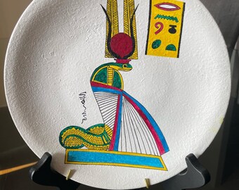 Renenutet Porcelain Plate - Goddess of Harvest - Ancient Egypt