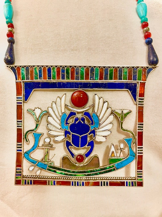 Pectoral Pendant Replica Revival Ancient Egyptian Jewelry - Etsy