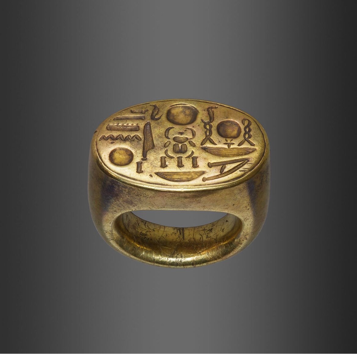 Anello con sigillo di Tutankhamon sigillo in cera replica del