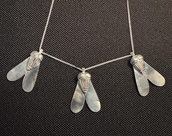 The Fly of Valor Pendant in Sterling Silver with 18” Necklace - Ancient Egyptian Jewelry Replica