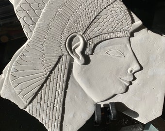Ancient Egyptian Royal Queen Replica Plaque Relief