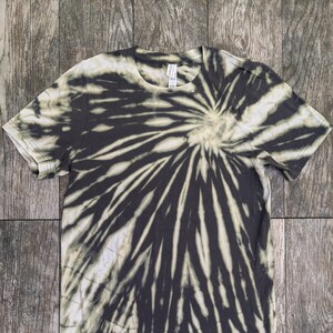 Bleached Gray Tie Dye Short Sleeve Shirt Etsy