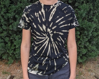 Bleached Swirl Tie Dye Short Sleeve Shirt