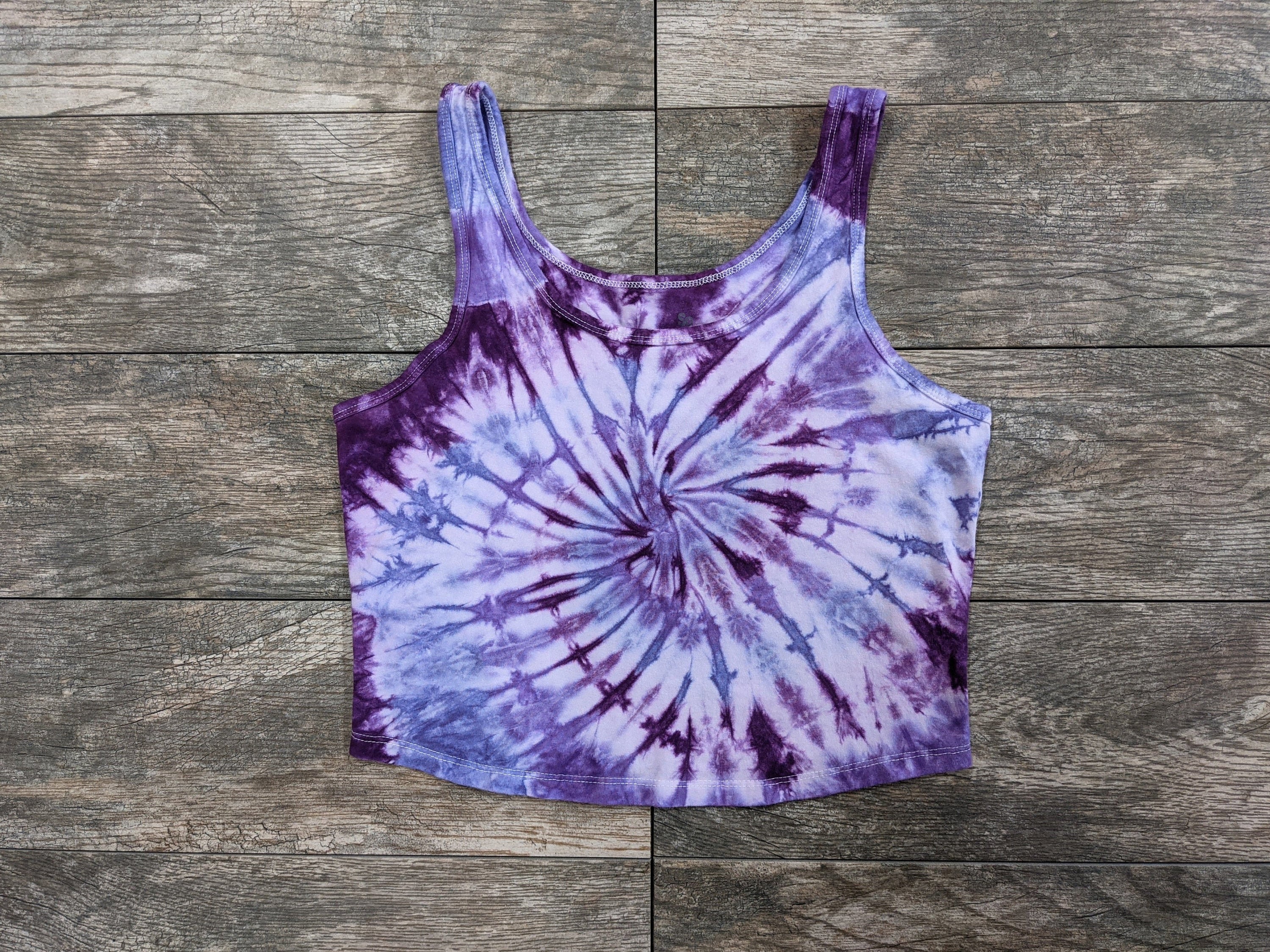 Swirl Tie Dye Tank Top Crop Top Purple - Etsy