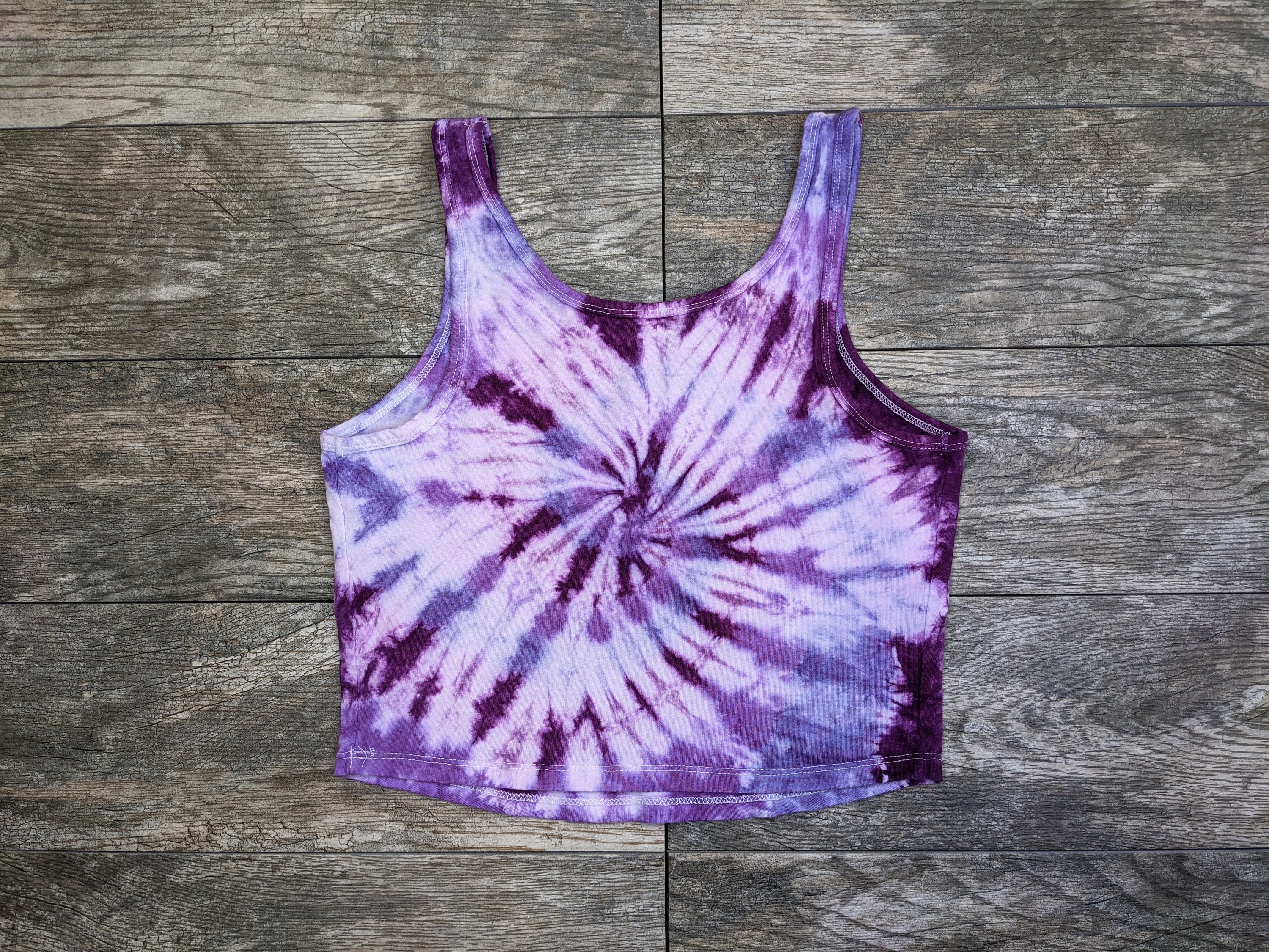 Swirl Tie Dye Tank Top Crop Top Purple - Etsy