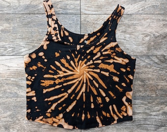 Bleached Tie Dye Crop Top