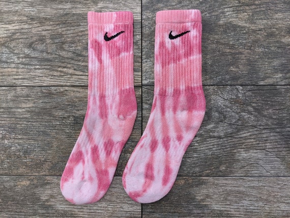 Breast Cancer Awareness Nike Tie Dye Socks Etsy