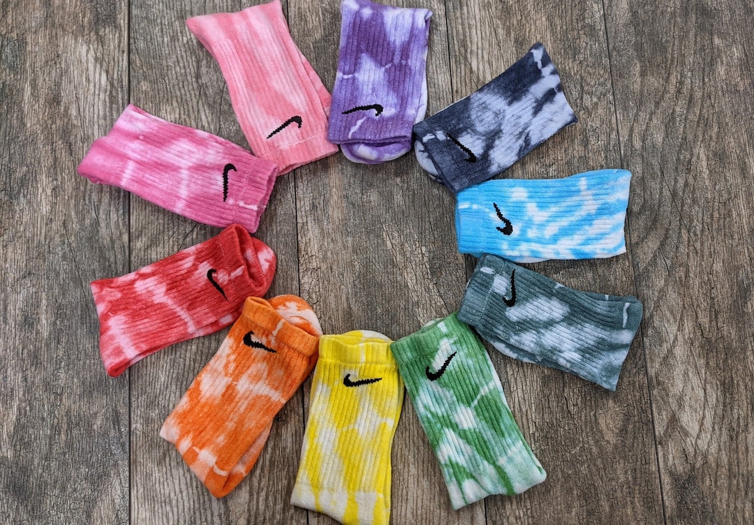 crew socks tie dye