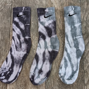 Nike Tie Dye Crew Socks Black Gray