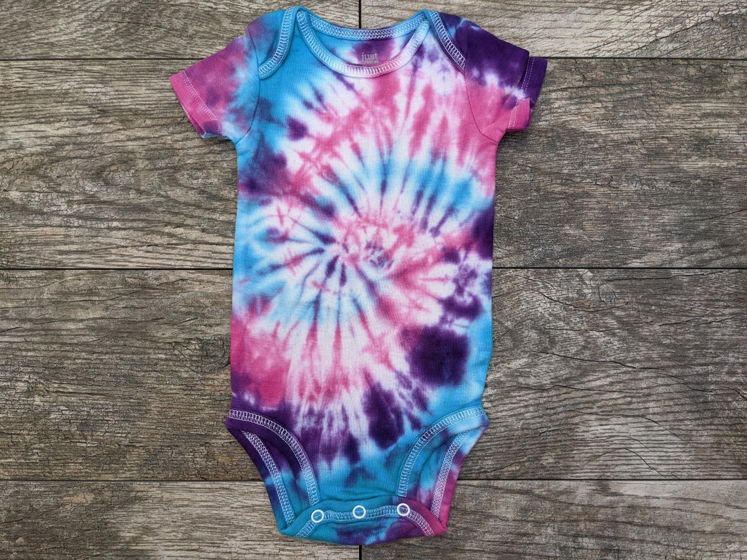 Tie Dye Onesies Handmade Swirl Fuchsia Teal Purple Etsy France
