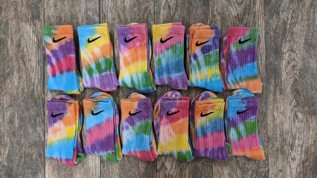 crew socks tie dye