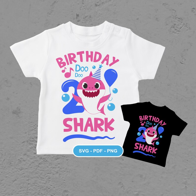 Download 2nd Birthday Baby Shark Svg Mommy Shark Baby Shark Birthday Etsy