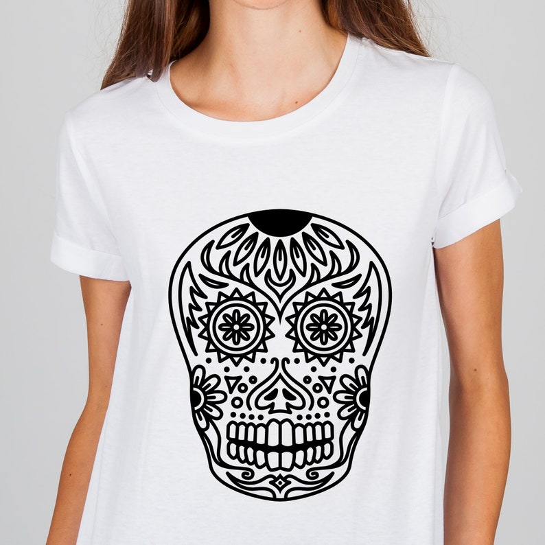 Sugar skull face mask SVG candy skull face mask Skeleton | Etsy