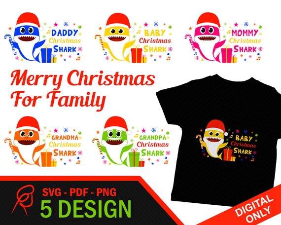 Download Baby Shark Christmas Svg Baby Shark Family Svg Baby Shark Etsy