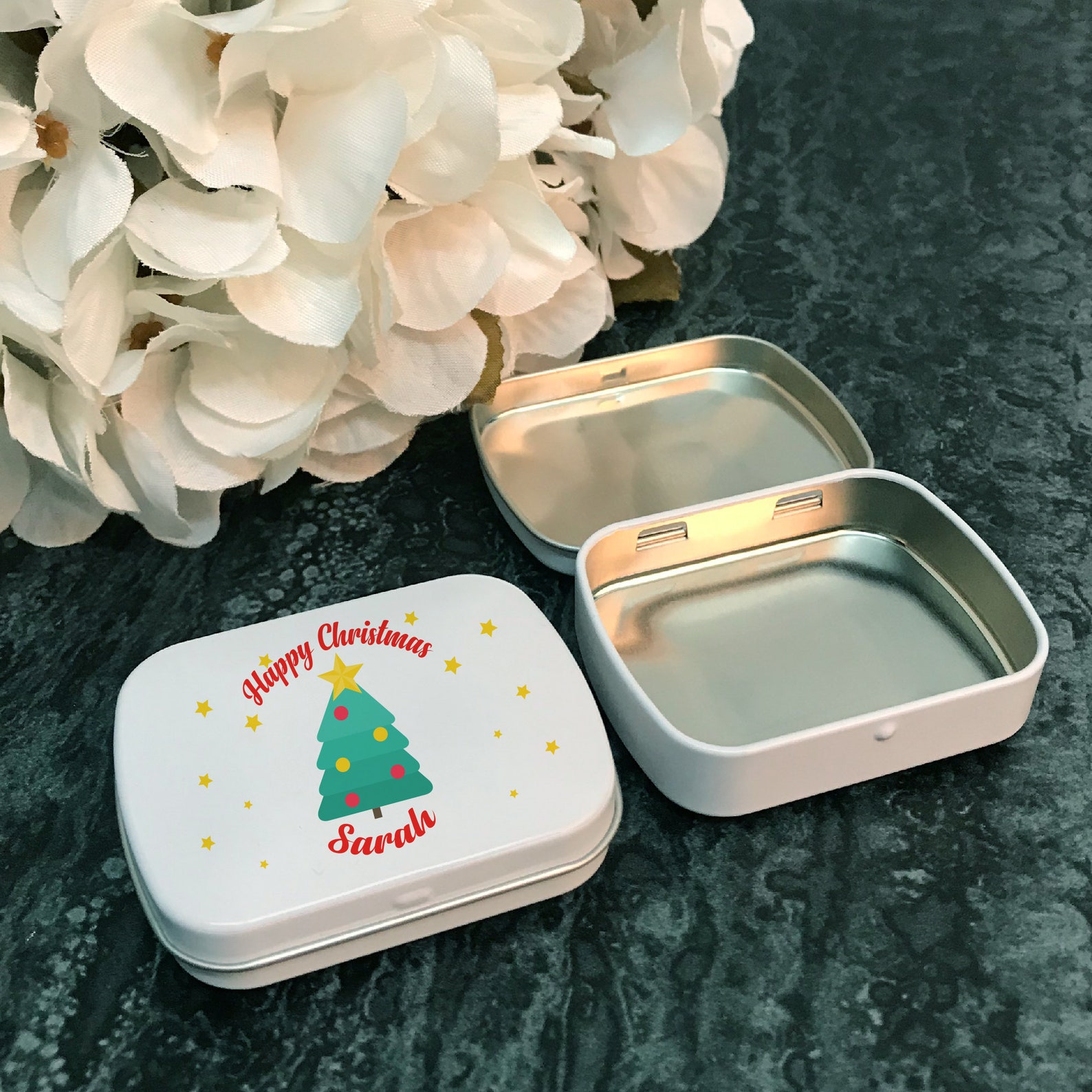 Christmas Mint Box Personalized Empty Christmas Mint Gift Etsy