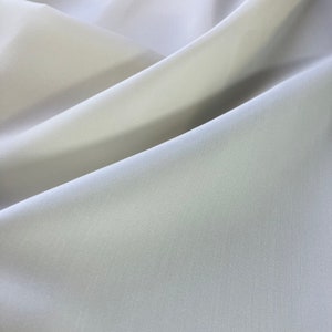 Heavy Silk Wool Twill Fabric | Natural White | 32 Momme Weight | Quality Wool | 140cm Width | Clothing Fabric | Sell by the Meter