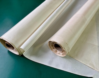 Tussah Silk | 16.5 Momme | 100% Tussah Silk | 140cm Width | Natural & Bleached Color | Sell by the Meter