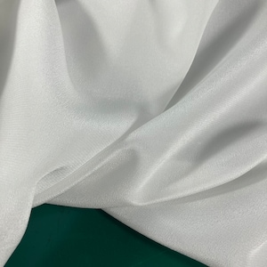Silk Crepe de Chine 14 Momme, 100% seda de morera, blanco natural, sin procesar, tela de bufandas de seda, estándar Oeko-tex 100, venta por metro
