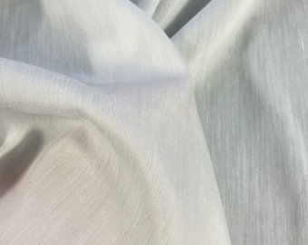 Silk Cotton Poplin 16 Momme | Mulberry Silk and Cotton | Skin-friendly and Soft | 70 GSM | 55" Width | Natural White | Sell by the Meter