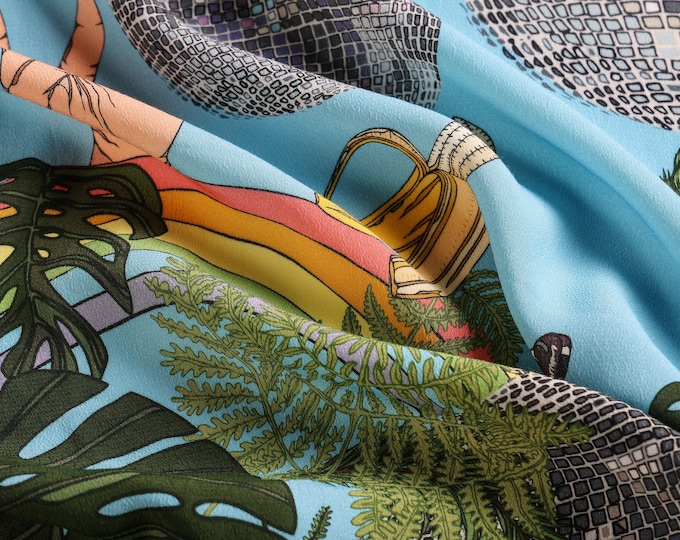 Printed Viscose Crepe Fabric, Beachwear Fabrics, 100% Viscose, 130 GSM, Sell by the Meter