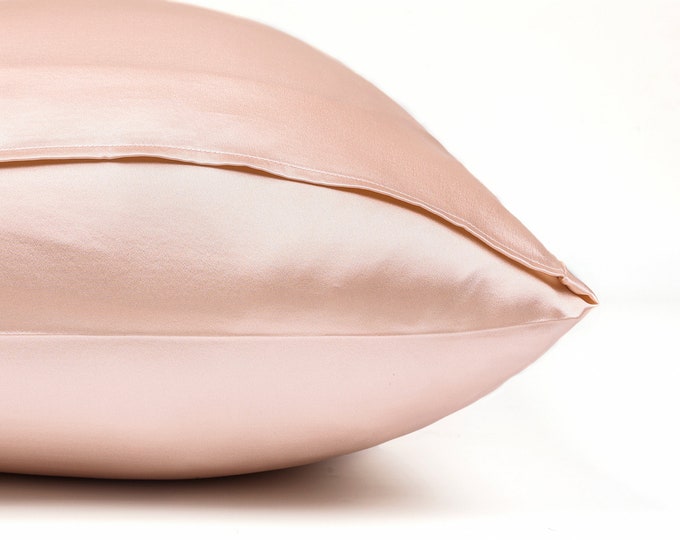 100% Mulberry Silk Pillowcase | Pink | Oeko-tex Certified Pillowcase | Protects Healthy Skin and Hair | Improve Sleep Quality
