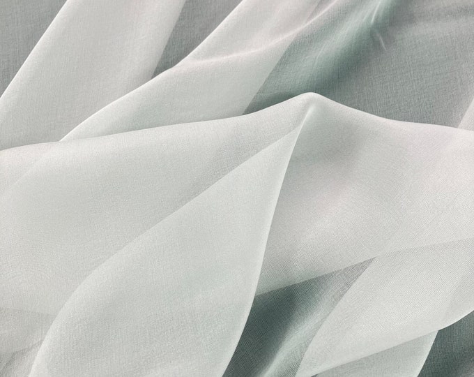 Silk Chiffon Fabric, 100% Mulberry Silk, 140CM Width, PFD, Ideal Fabric for Scarves or Clothing, Sell by the Meter
