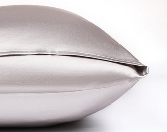 100% Mulberry Silk Pillowcase | Grey | Oeko-tex Certified Pillowcase | Protects Healthy Skin and Hair | Improve Sleep Quality