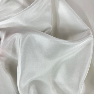 Silk Habotai 8 Momme | Ponge 8 | 100% Silk | Natural White | Fabric for Hand Painting | PFD Fabric | Scarves Fabric | Sell by the Meter