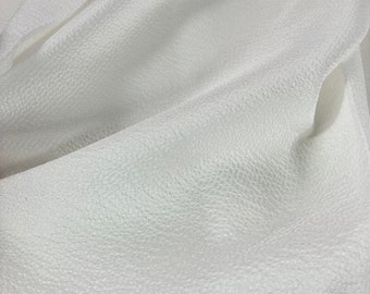 Hammered Silk Crepe de Chine, 100% Silk, 13 Momme, 140cm Width, Natural White, Dyeable, Sell by the Meter