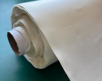 Tussah/Mulberry Silk Habotai 13 Momme, Lampshade/Clothing/Interior Decor Fabric, 55" Width, Natural Color, Sell by the Meter