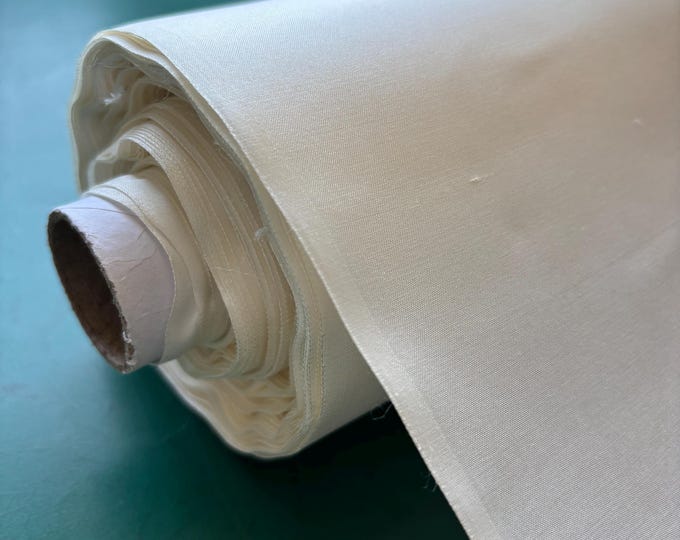 Tussah/Mulberry Silk Habotai 13 Momme, Lampshade/Clothing/Interior Decor Fabric, 55" Width, Natural Color, Sell by the Meter