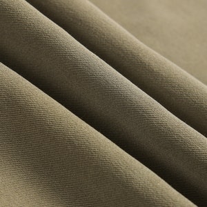 Spun Silk Twill | 100% Silk | Sand-washed | Olive Green & Navy | 29 Momme Fabric Weight | 108CM Fabric Width | Sell by the Meter