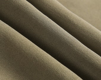 29 Momme Sand-washed Spun Silk Twill, 100% Silk, Olive Green and Navy, Clothing Fabric, Sell by the Meter
