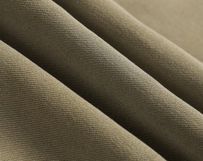 29 Momme Sand-washed Spun Silk Twill, 100% Silk, Olive Green and Navy, Clothing Fabric, Sell by the Meter