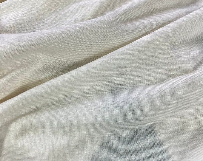 Silk Jersey, 100% Silk, Natural White, 105 GSM, 83cm Tube, Sell by the Meter