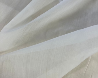 Silk Wool Voile, 12 Momme, Lightweight, 72cm Width, Undyed, Sell by the Meter
