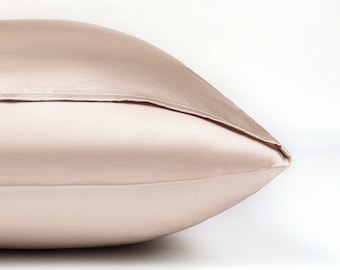 100% Mulberry Silk Pillowcase | Champagne | Oeko-tex Certified Pillowcase | Protects Healthy Skin and Hair | Improve Sleep Quality