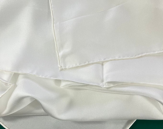 12 Momme Undyed Silk Twill Scarves For Hand Painting, 100% Mulberry Silk, Hand Rolled, Each Scarf is Individually Packaged