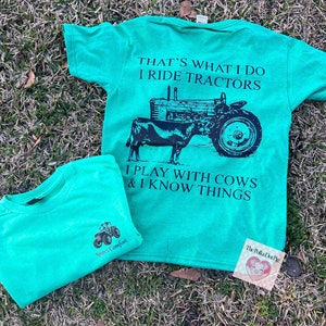 I Ride Tractors T-shirt, I Play With The Cows Shirt, Nature Lover Tshirt, Farmer Shirts, Outdoor Gift, Farm Life T-shirt, Country Shirt