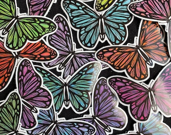 Butterfly Sticker Pack | Colorful Decals | Waterproof Weatherproof Vinyl Sticker | Laptop decal | Tumbler sticker | Car decal