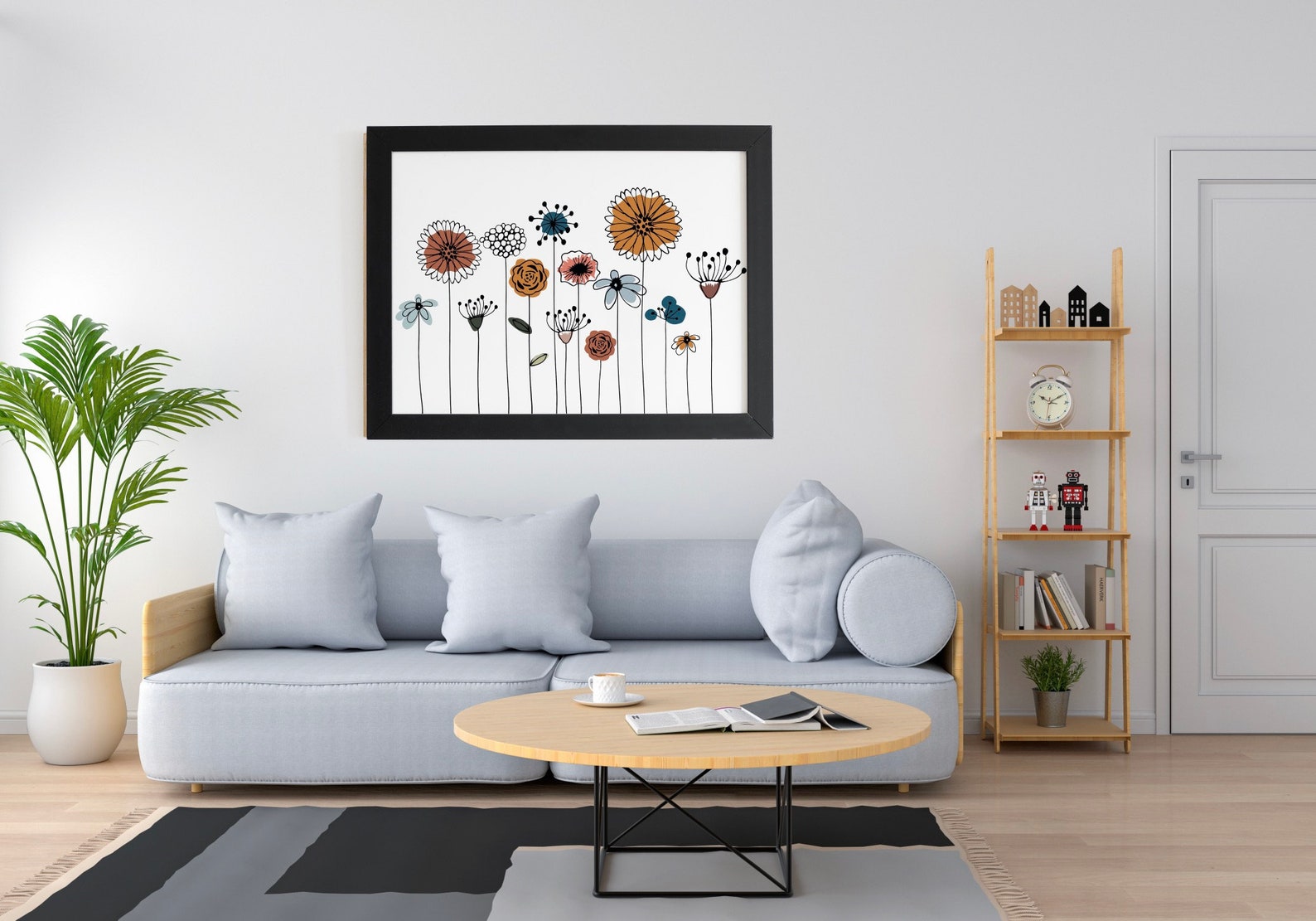 1950s Inspired Floral Printable Wall Art - This Seasons Colours ...
