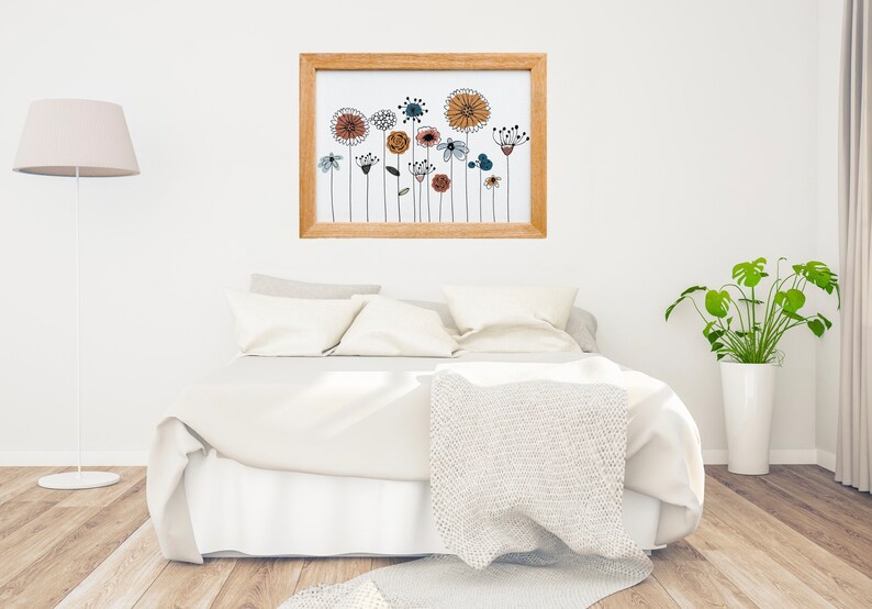 1950s Inspired Floral Printable Wall Art This Seasons - Etsy
