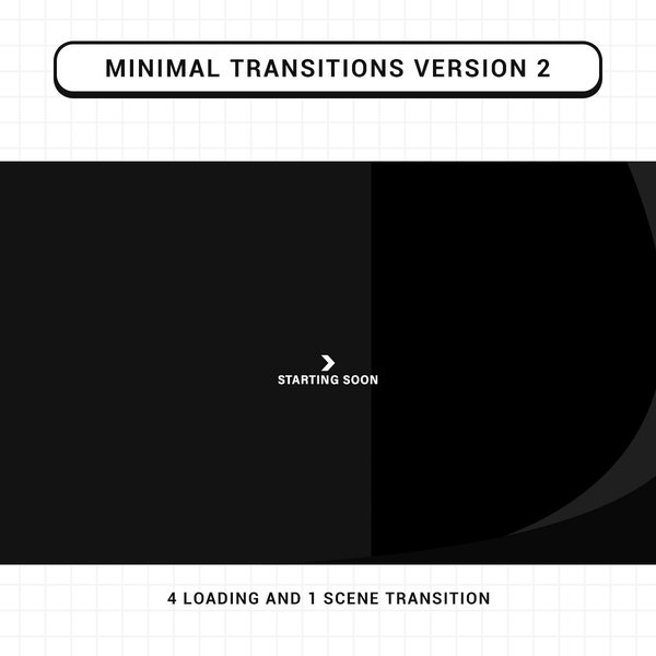 Black/Gray Minimal Twitch Stream Transitions