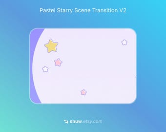 Starry Pastel Purple Scene Transition ⟢ Twitch Kick Youtube ⟢ OBS / Streamlabs / Streamelements