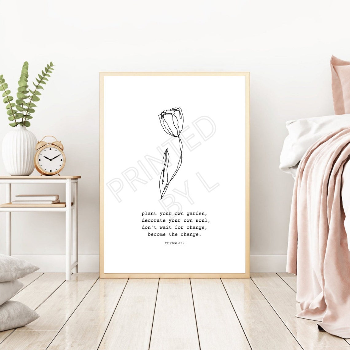 TULIP QUOTE Downloadable Art Print Etsy