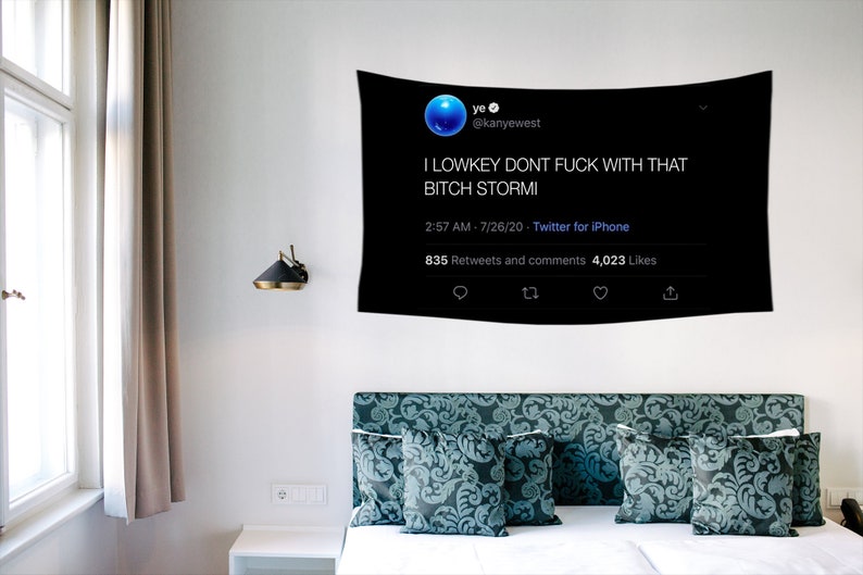 Kanye Tweet Tapestry Tapestries Custom Backdrop Personalize Etsy