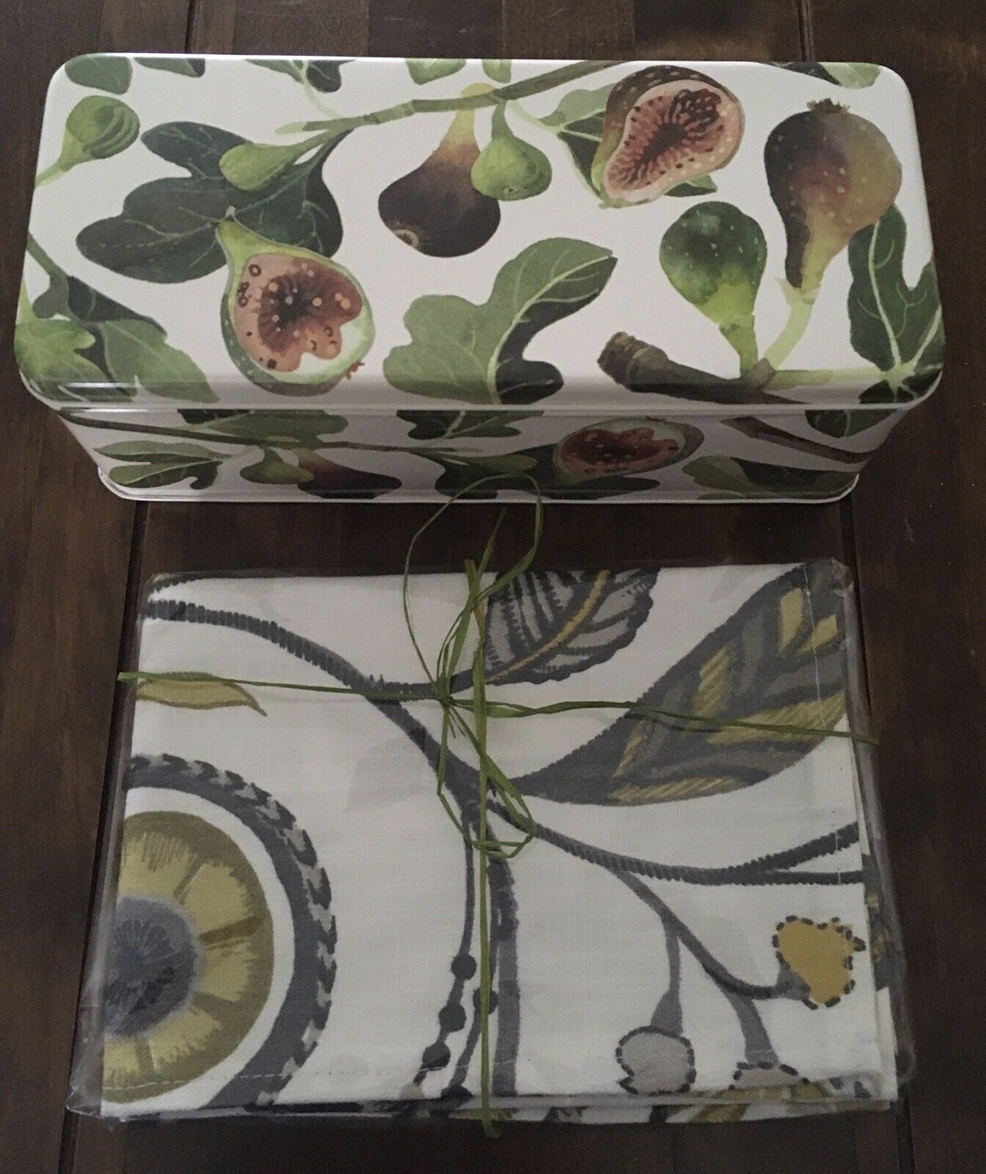 Emma Bridgewater Garden Figs Tin and Handmade Tea Towel Kayo - Etsy UK