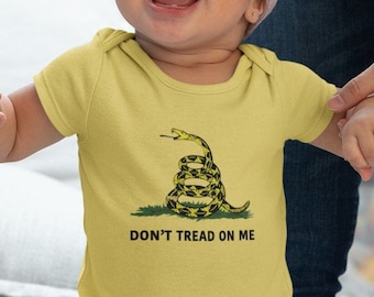 Body para bebé Gadsden Don't Tread on Me, Estadounidense, Patriótico, 2.ª A