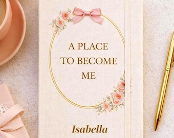 Diario de graduación personalizado: elegante cuaderno floral de recuerdo