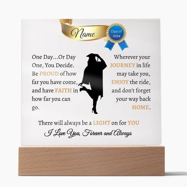 Graduation Acrylic Plaque | Gift for Her